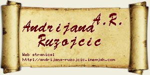 Andrijana Ružojčić vizit kartica
